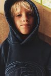 Distressed Effect Hoodie Sweatshirt
