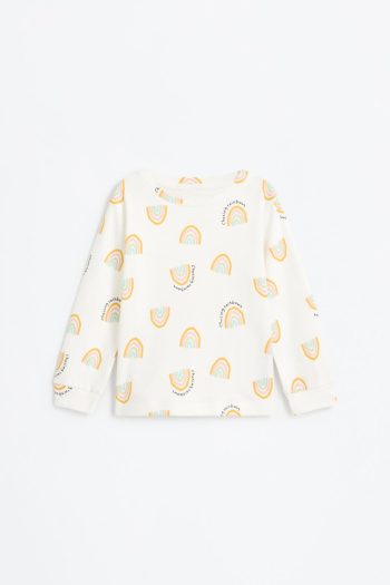Patterned Interlock Pajama Set