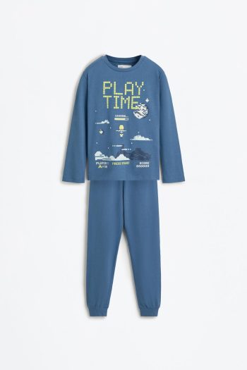 Printed Long Pajama Set