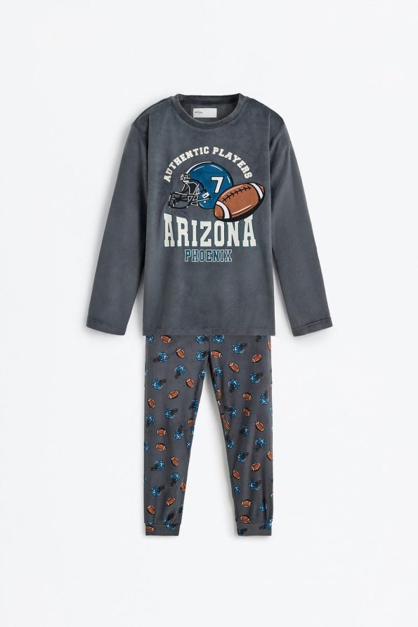Patchwork Fleece Pajama Set