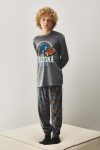 Patchwork Fleece Pajama Set