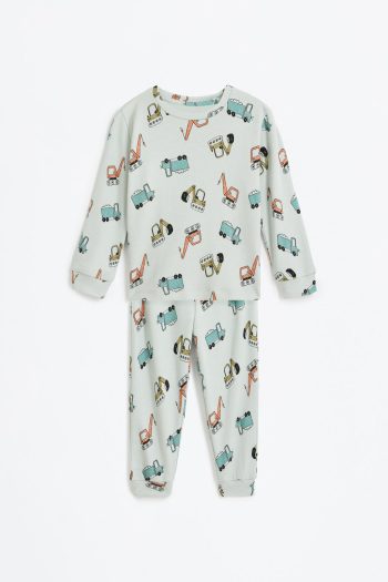 Printed Interlock Pajama Set