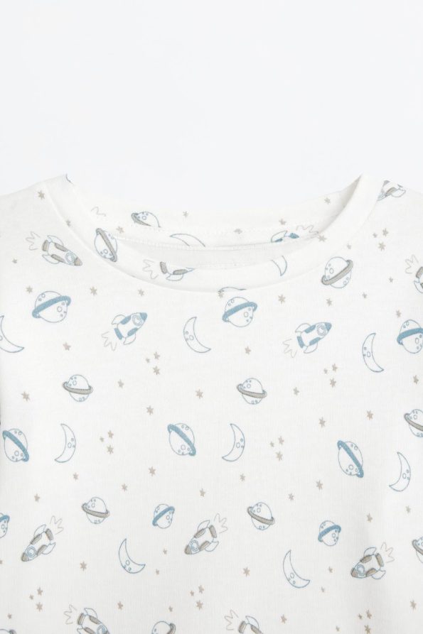 Printed Interlock Pajama Set