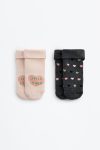 2-Pack Heart Pattern Non-Slip Socks