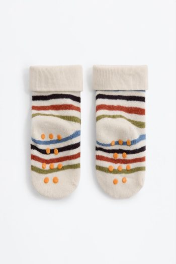 2-Pair Non-Slip Dinosaur Patterned Socks Pack