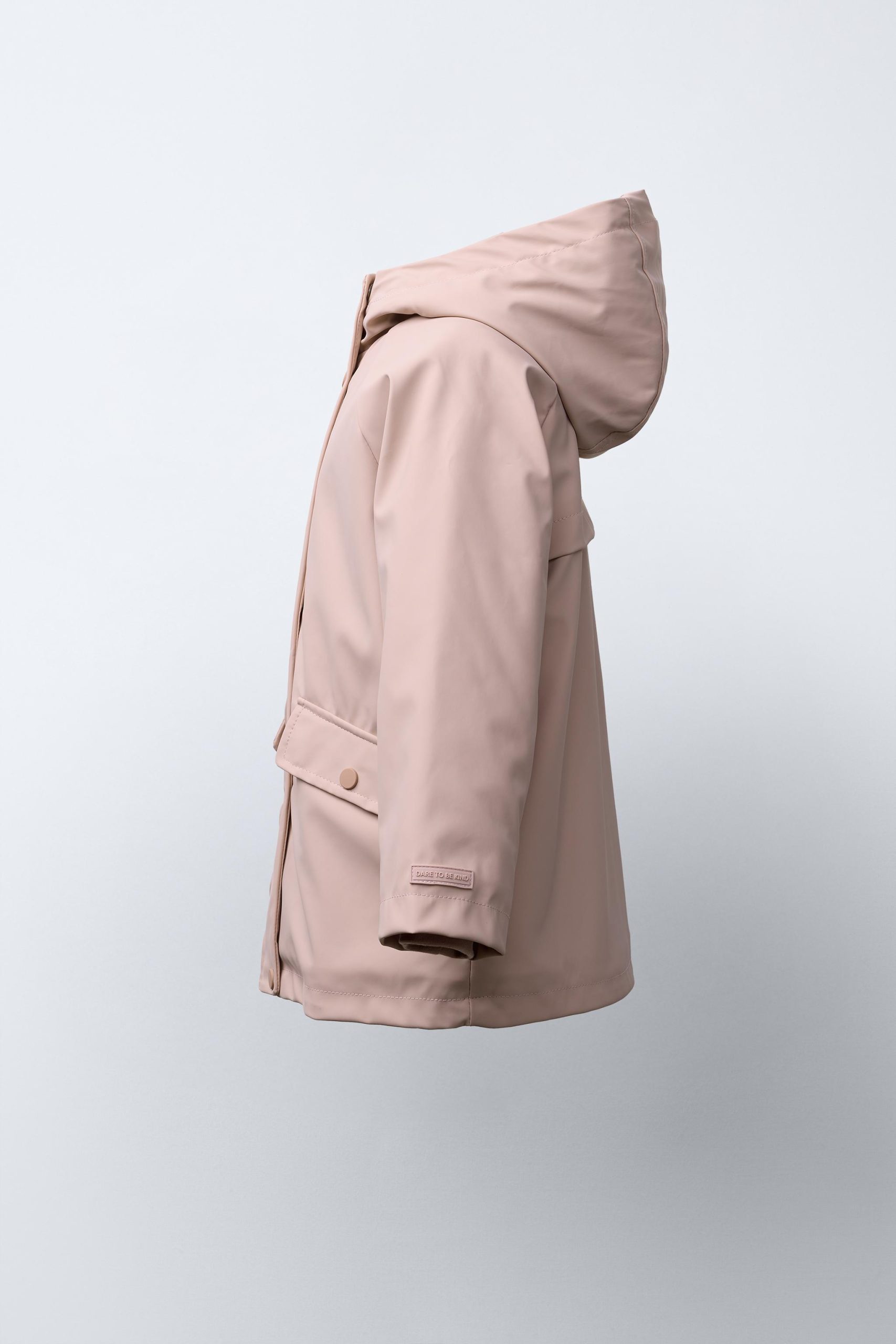 05475551620-e3.jpg Water-Repellent Raincoat with Faux Fur