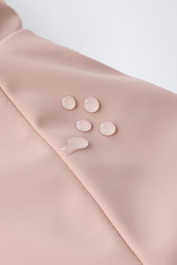 Water-Repellent Raincoat with Faux Fur