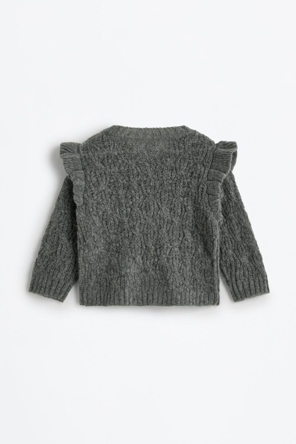 Ruffled Knit Sweater
