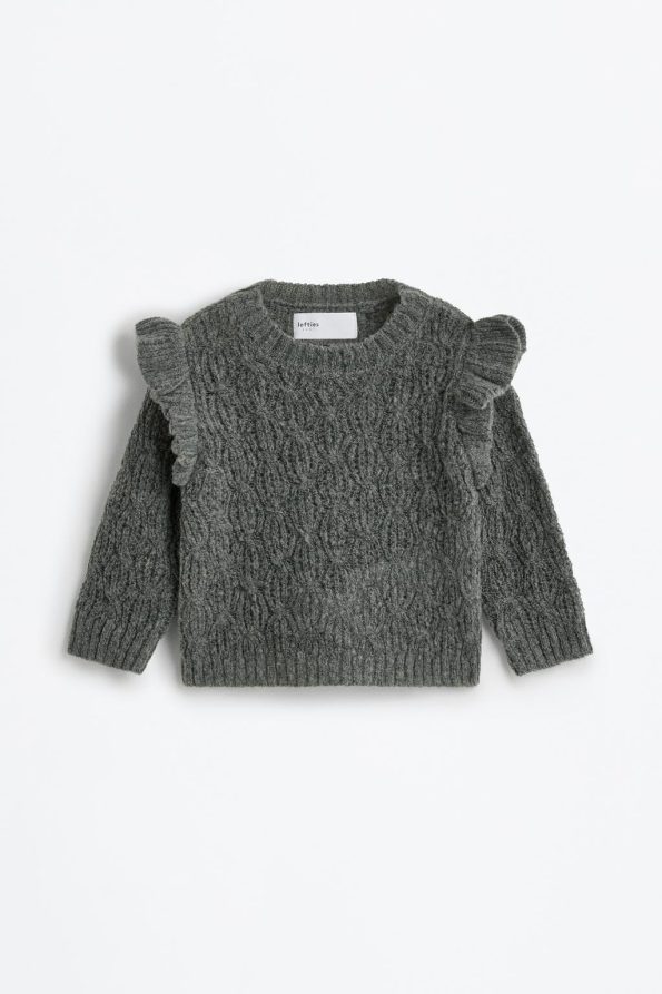 Ruffled Knit Sweater