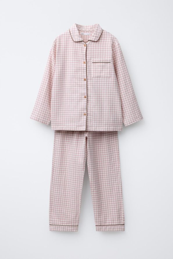 Flannel Gingham Pyjamas for Ages 6-14