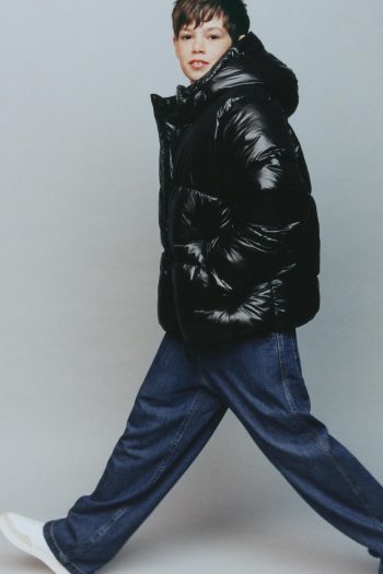 Water-Repellent Hooded Puffer Coat