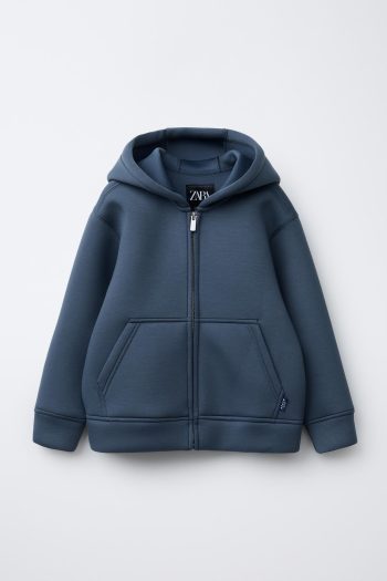 Neoprene-Effect Jacket with Label