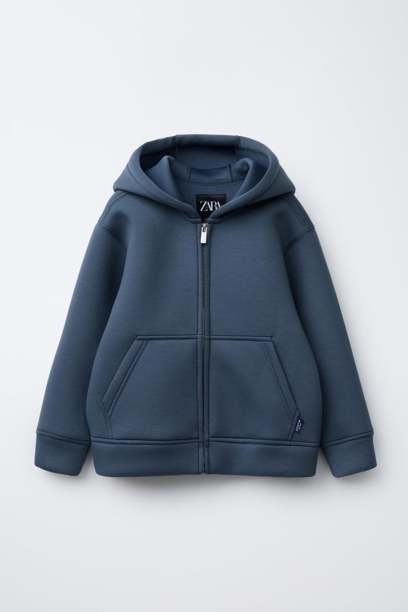 Neoprene-Effect Jacket with Label