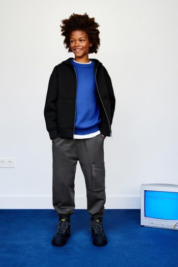 Neoprene-Effect Hooded Jacket