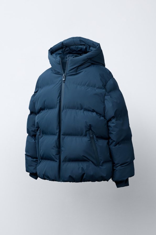 Water-Repellent Quilted Coat with Label