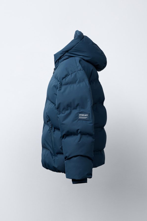 Water-Repellent Quilted Coat with Label