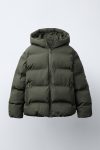Water-Repellent Quilted Coat with Label
