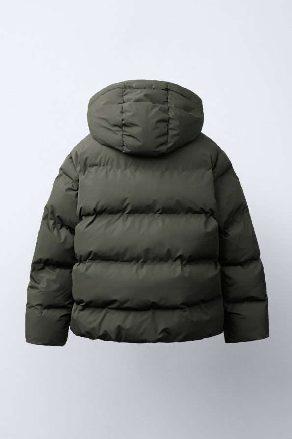 Water-Repellent Quilted Coat with Label