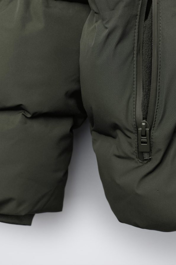 Water-Repellent Quilted Coat with Label