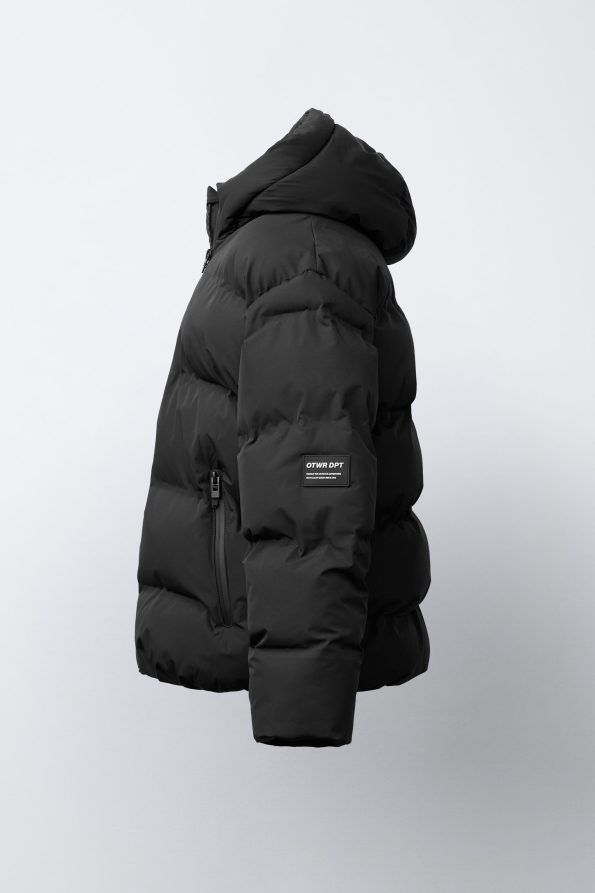Water-Repellent Quilted Coat with Label