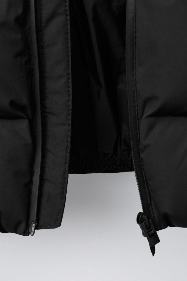 Water-Repellent Quilted Coat with Label
