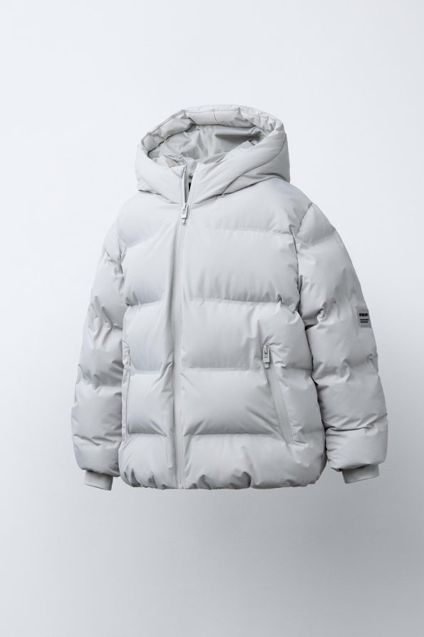 Water-Repellent Quilted Coat with Label