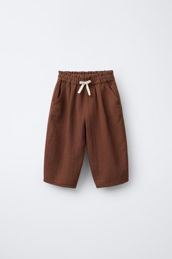 Baggy Trousers with Topstitching