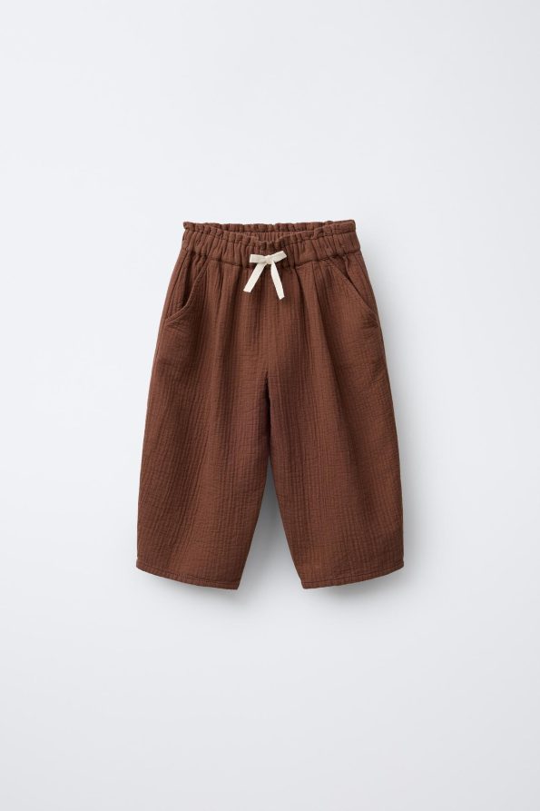 Baggy Trousers with Topstitching
