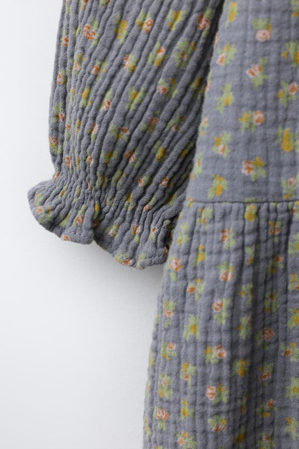 Cotton Gauze Floral Dress