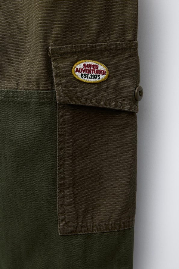 Straight-Leg Patch Trousers