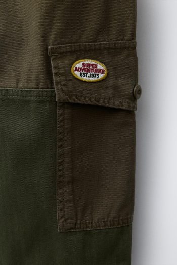 Straight-Leg Patch Trousers