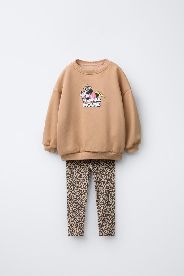 Minnie Mouse Animal Print Sweatshirt and Legging Set