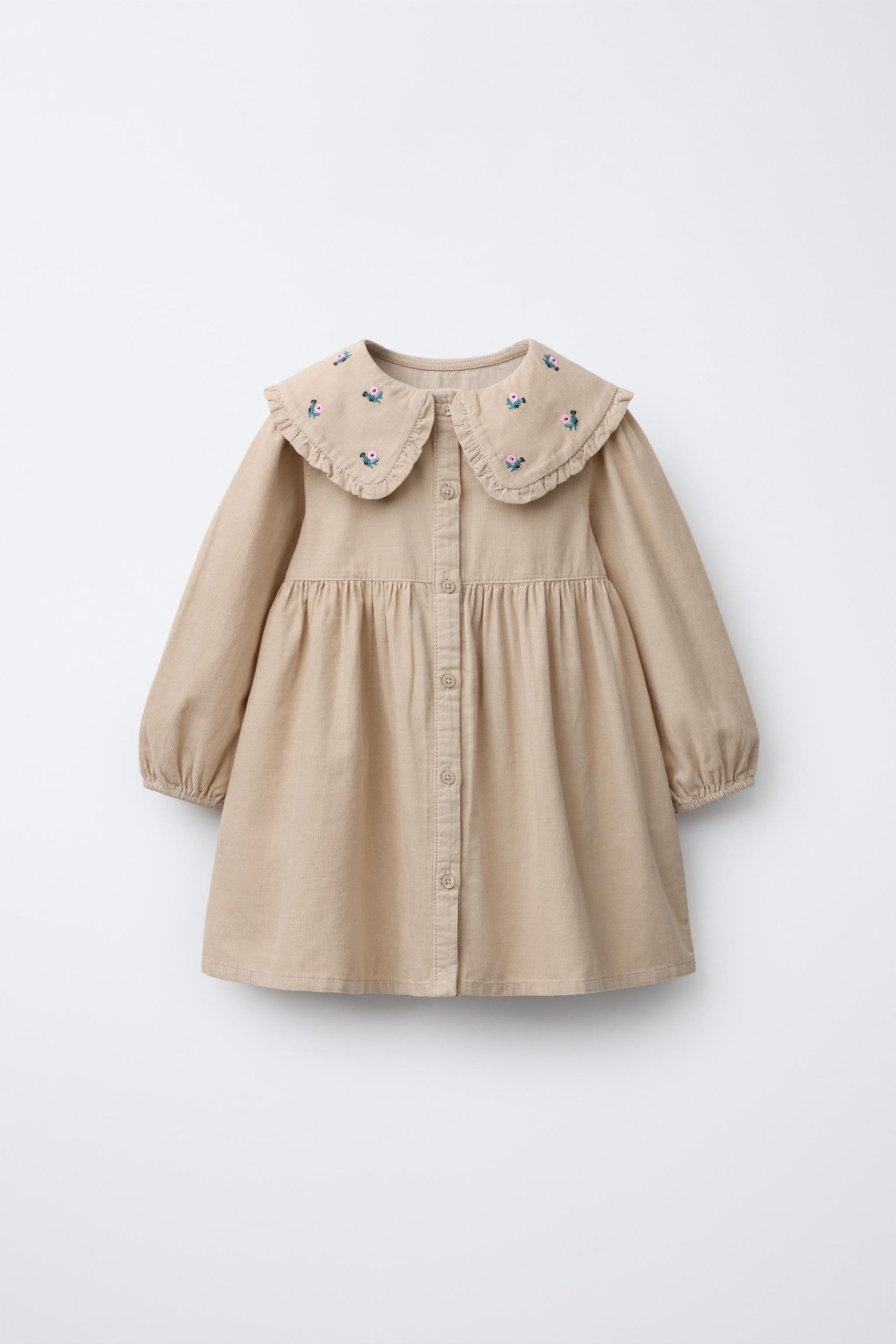 08574580450-e1-3.jpg Embroidered Floral Corduroy Dress