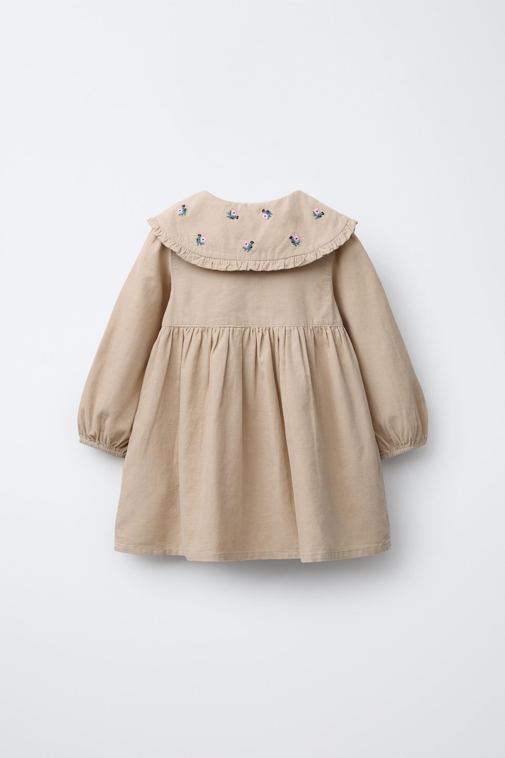 08574580450-e2-1.jpg Embroidered Floral Corduroy Dress