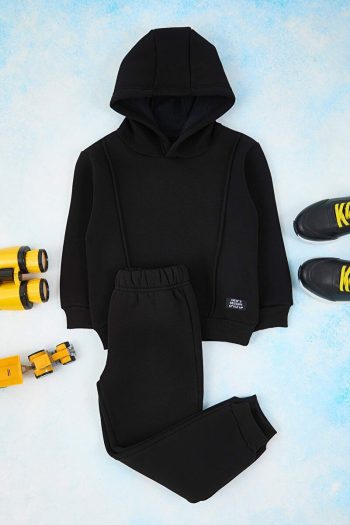 Trendyolmilla Kids Black Knit Top and Bottom Set