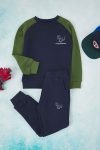 Trendyolmilla Kids Green Cotton Animal Print Oversized Boys Knit Set