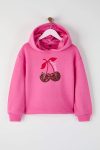Trendyolmilla Kids Pink Sequin Printed Girls Knit Sweatshirt