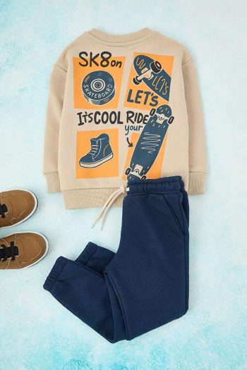 Trendyolmilla Kids Beige Printed Boys' Knit Set