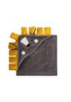 Lion Figure Baby Towel 75x75 cm Dark Grey