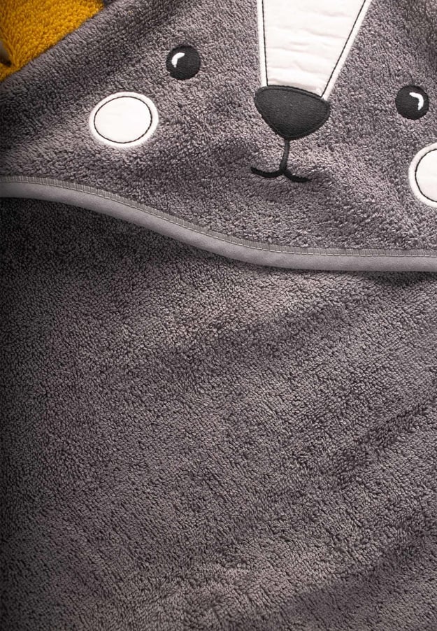 100197-15aslan-figurlu-bebek-havlu-75x-8d4f-.jpg Lion Figure Baby Towel 75x75 cm Dark Grey