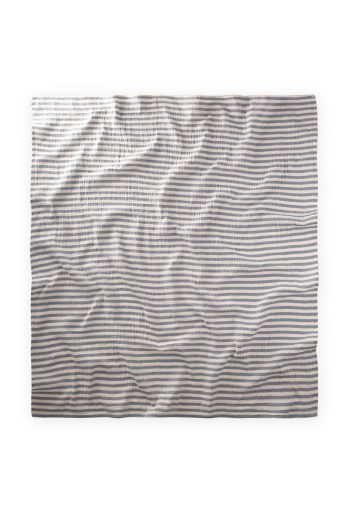 Natural Blanket 90X100Cm Navy Blue Striped