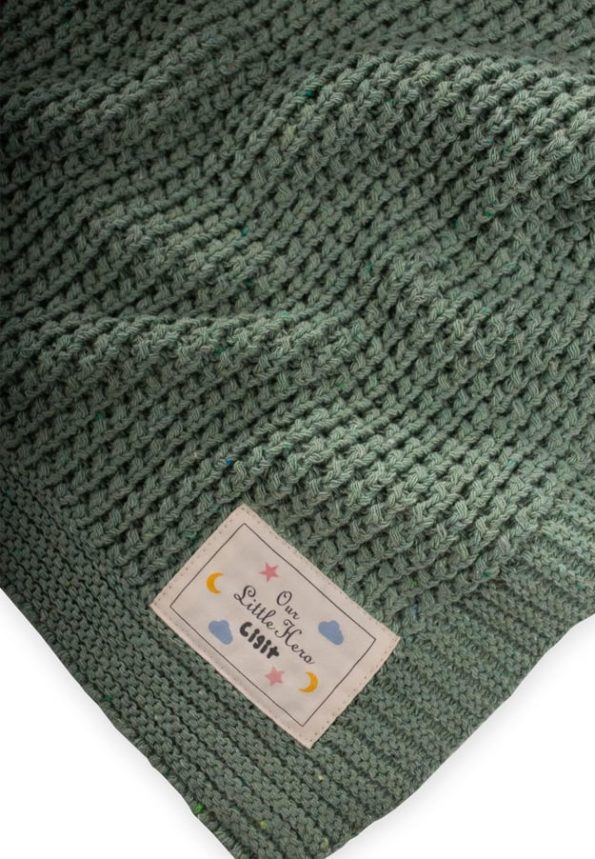 Mint Green Knit Baby Blanket 80X100 cm