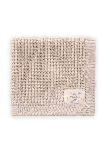 Knitted Baby Blanket 80X100 (±5 cm) Stone
