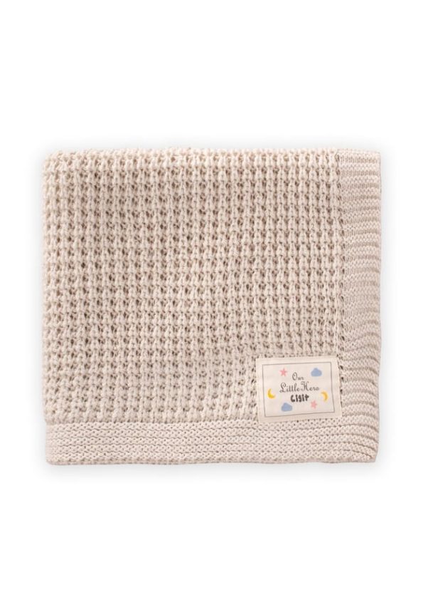 Knitted Baby Blanket 80X100 (±5 cm) Stone