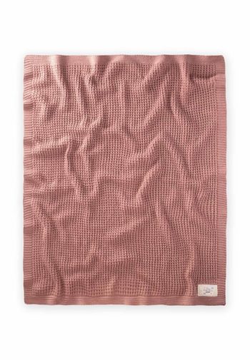 Knitted Selanik Baby Blanket 80X100 cm Rose Dust