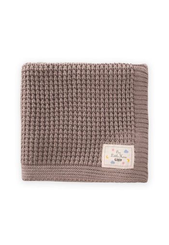 Knitted Blanket 80X100 cm in Milk Coffee