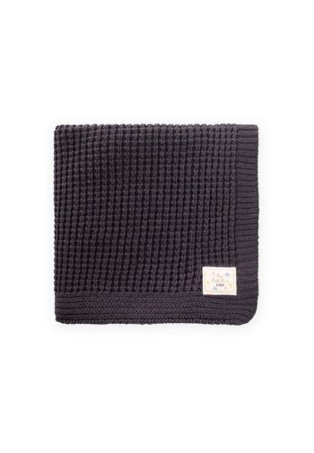 Charcoal Knit Baby Blanket 80x100