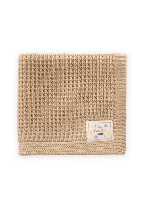 Knitted Blanket 80X100 cm Camel