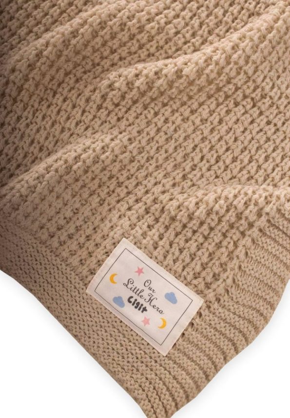 Knitted Blanket 80X100 cm Camel