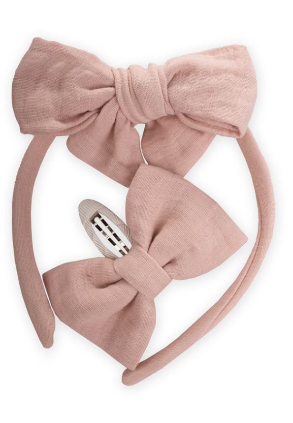 Crown Hair Clip Set Powder Pink
